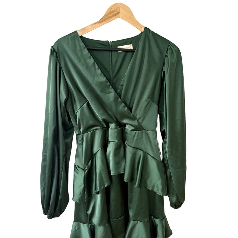 Altar'd State Deep Green Long Sleeve Dress